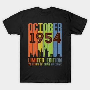 October 1954 70 Years Of Being Awesome Limited Edition T-Shirt